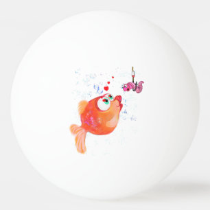 Balle De Ping Pong Poisson amusant et vers amour Romantique Ping Pong