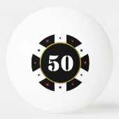 Balle De Ping Pong Poker Chip 50e fête d'anniversaire (Devant)
