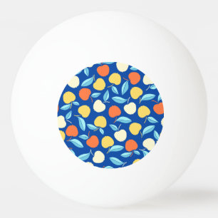 Balle De Ping Pong Pommes feuilles, arrière - plan bleu, motif transp