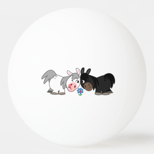 Balle De Ping Pong Poney Cartoon mignonne Standoff Ping Pong Ball (Devant)