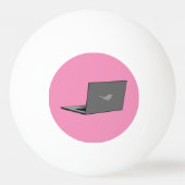 Balle De Ping Pong Portable gris avec logo d'oiseau (Dos)