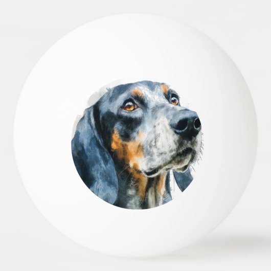 Balle De Ping Pong Portrait de bigle bleu coon (Devant)