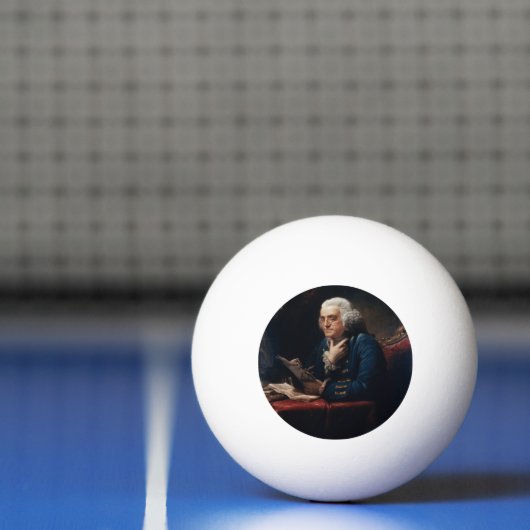 Balle De Ping Pong Portrait de pouce, Benjamin Franklin Père fondateu (Filet)