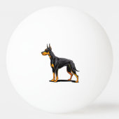Balle De Ping Pong Portraits of a head Doberman dog front view (Dos)