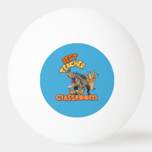 Balle De Ping Pong Professeur d'Art de Dinosaures Drôle Créatif pour