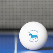 Balle De Ping Pong Pub anglais Polka Dot Zebra - Bleu (Filet)