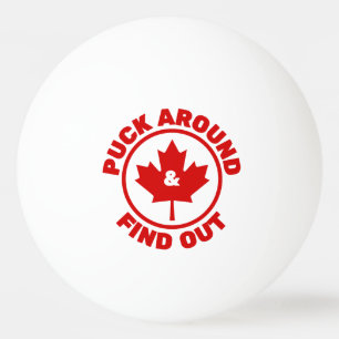 Balle De Ping Pong Puck Around & Find Out Feuille d'érable canadienne