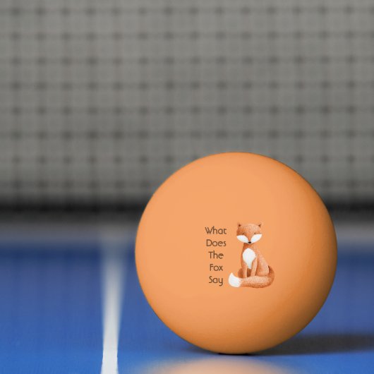 Balle De Ping Pong Que dit le renard ?? (Filet)