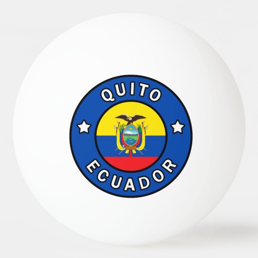 Balle De Ping Pong Quito Équateur (Devant)