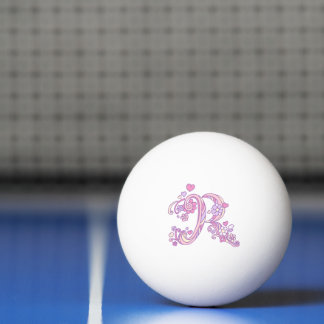 Balle De Ping Pong R monogramme filles nom Rachel signification