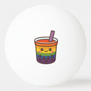Balle De Ping Pong Rainbow Bubble Tea LGBTQ+ Pride