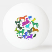 Balle De Ping Pong Rainbow Horses - "Dotty about Horses !" (Dos)
