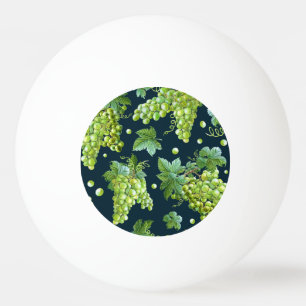 Balle De Ping Pong Raisin vert : Aquarelle Motif foncé