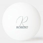 Balle De Ping Pong Raquette de ping pong monogrammée vert mousse (Dos)