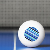 Balle De Ping Pong Rayures diagonales dans les bleus et les sarcelles (Filet)