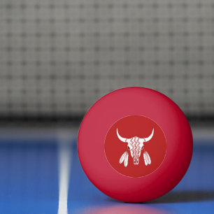 Balle De Ping Pong Red Ghost Dance Buffle rouge 1 étoile ping pong b
