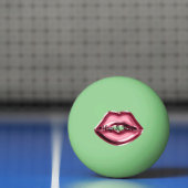 Balle De Ping Pong Red Lips Kiss Hearts (Filet)