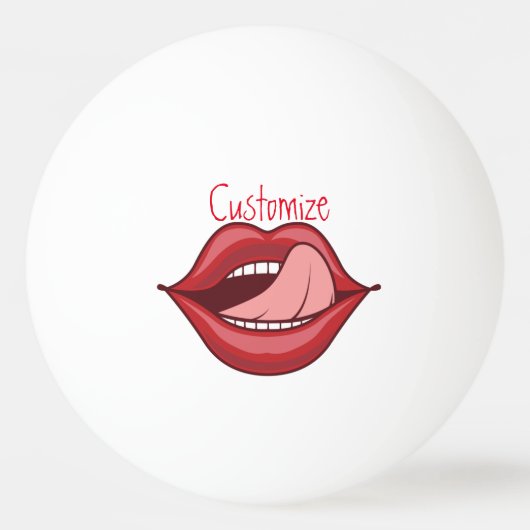 Balle De Ping Pong Red Lips Open Mouth Thunder_Cove (Devant)