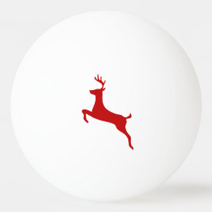 Balle De Ping Pong Reindeer Jump Noël Rouge Silhouette Golf Balls
