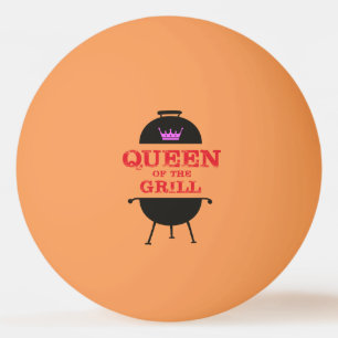 Balle De Ping Pong Reine Du Grill, Rouge Couronne Rose