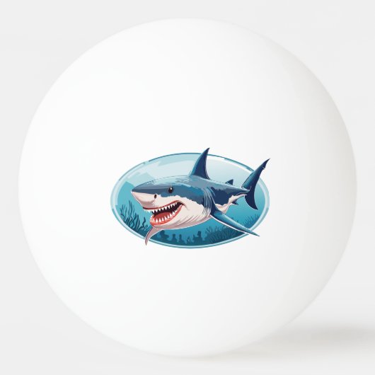 Balle De Ping Pong Requin terrifiant (Devant)