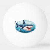 Balle De Ping Pong Requin terrifiant (Dos)