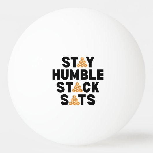 Balle De Ping Pong RESTER HUMBLE STACK SATS Crypto (Dos)