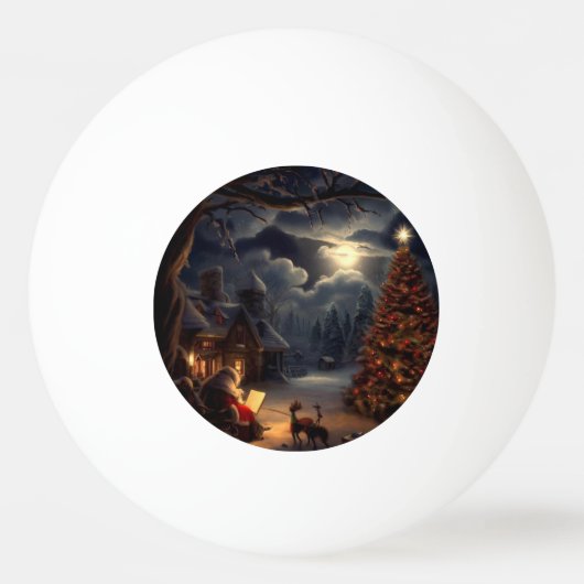Balle De Ping Pong Réveillon de Noël (Devant)