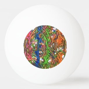 Balle De Ping Pong Rose, Bleu, Vert, Orange, Œuvre d'art en marbre
