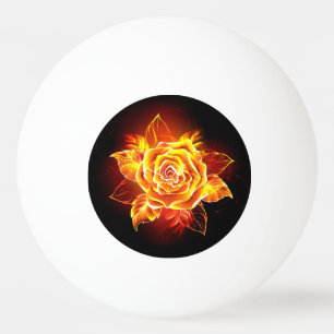 Balle De Ping Pong Rose de feu en fleurs