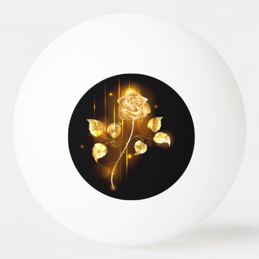 Balle De Ping Pong Rose d'or ( rose dorée ) (Devant)