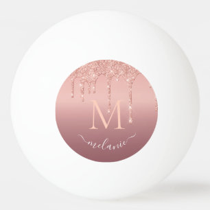 Balle De Ping Pong Rose Gold Ping Pong Ball Lettre personnalisée et n