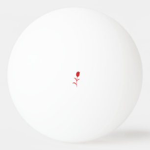 Balle De Ping Pong Rose Madder, Rouge lave, design floral