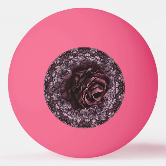 Balle De Ping Pong Rose Mandala (Devant)