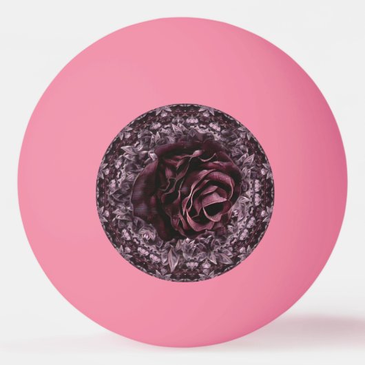 Balle De Ping Pong Rose Mandala  (Devant)