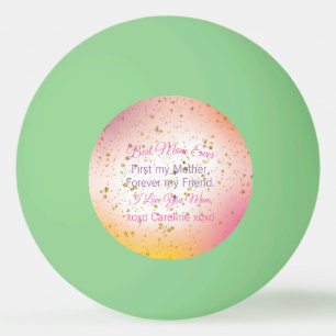 Balle De Ping Pong Rose Meilleure Maman Jour des mères modernes