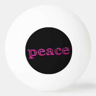Balle De Ping Pong rose sur noir