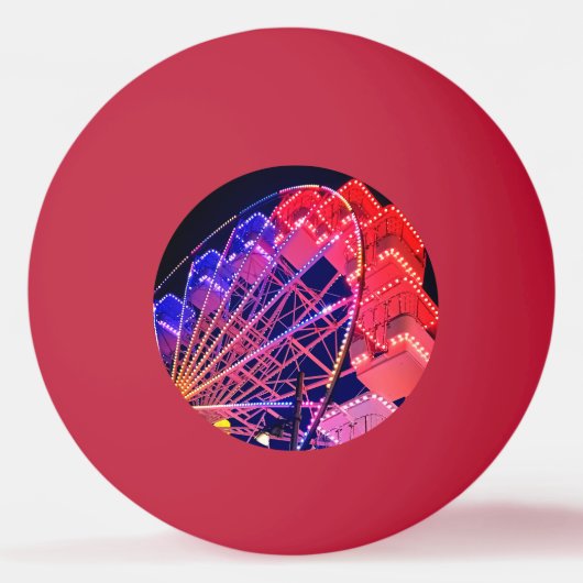 Balle De Ping Pong Roue bleue et rouge (Devant)