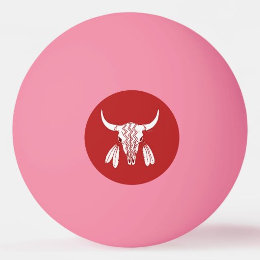 Balle de ping pong rouge Ghost Dance Buffalo 1 éto (Devant)