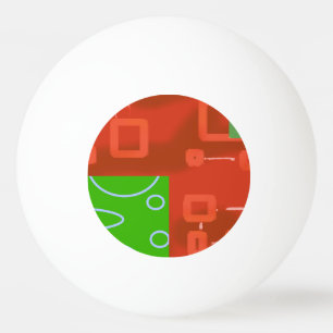 Balle De Ping Pong Rouge Vert Noël