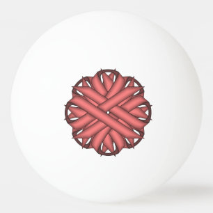 Balle De Ping Pong Ruban aux fleurs roses par Kenneth Yoncich