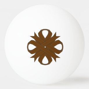 Balle De Ping Pong Ruban Brown de trèfle par Kenneth Yoncich