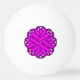 Balle De Ping Pong Ruban de fleurs violettes par Kenneth Yoncich