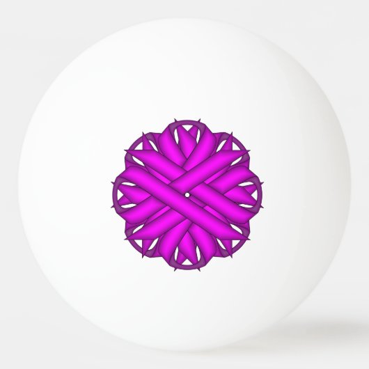 Balle De Ping Pong Ruban de fleurs violettes par Kenneth Yoncich (Devant)