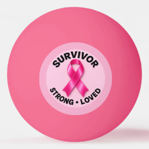 Balle De Ping Pong Ruban Rose de Sensibilisation au Cancer du Sein