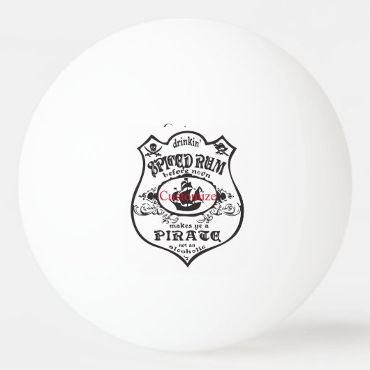 Balle De Ping Pong Rum épicé Pirate Boisson Thunder_Cove (Devant)