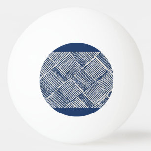 Balle De Ping Pong Rythme Bleu   Motif Géométrique en Ligne Ping Pong