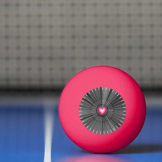 Balle De Ping Pong Sacred Heart personnalisable - Grey & White Cool R (Filet)