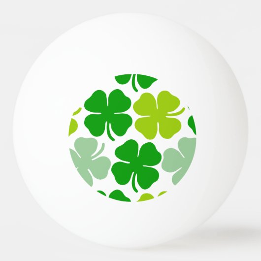 Balle De Ping Pong Saint Patrick's Day Shamrock chanceux (Devant)