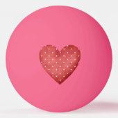 Balle De Ping Pong Saint-Valentin Cœurs Rouges (Devant)